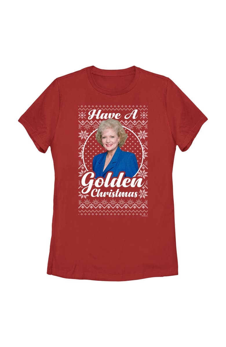 The Golden Girls Women's The Golden Girls Ugly Christmas Rose Portrait  Graphic T-Shirt, Main, color, Red