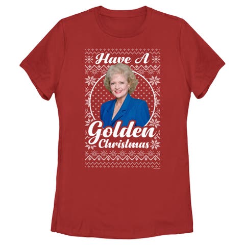 Women's The Golden Girls Ugly Christmas Rose Portrait  Graphic T-Shirt