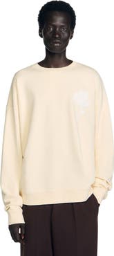 SANDRO Sweatshirt with flower patch