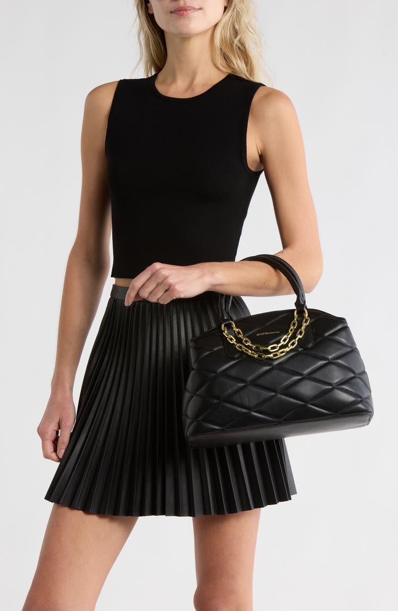 BCBG Quilted Double Compartment Satchel, Alternate, color,