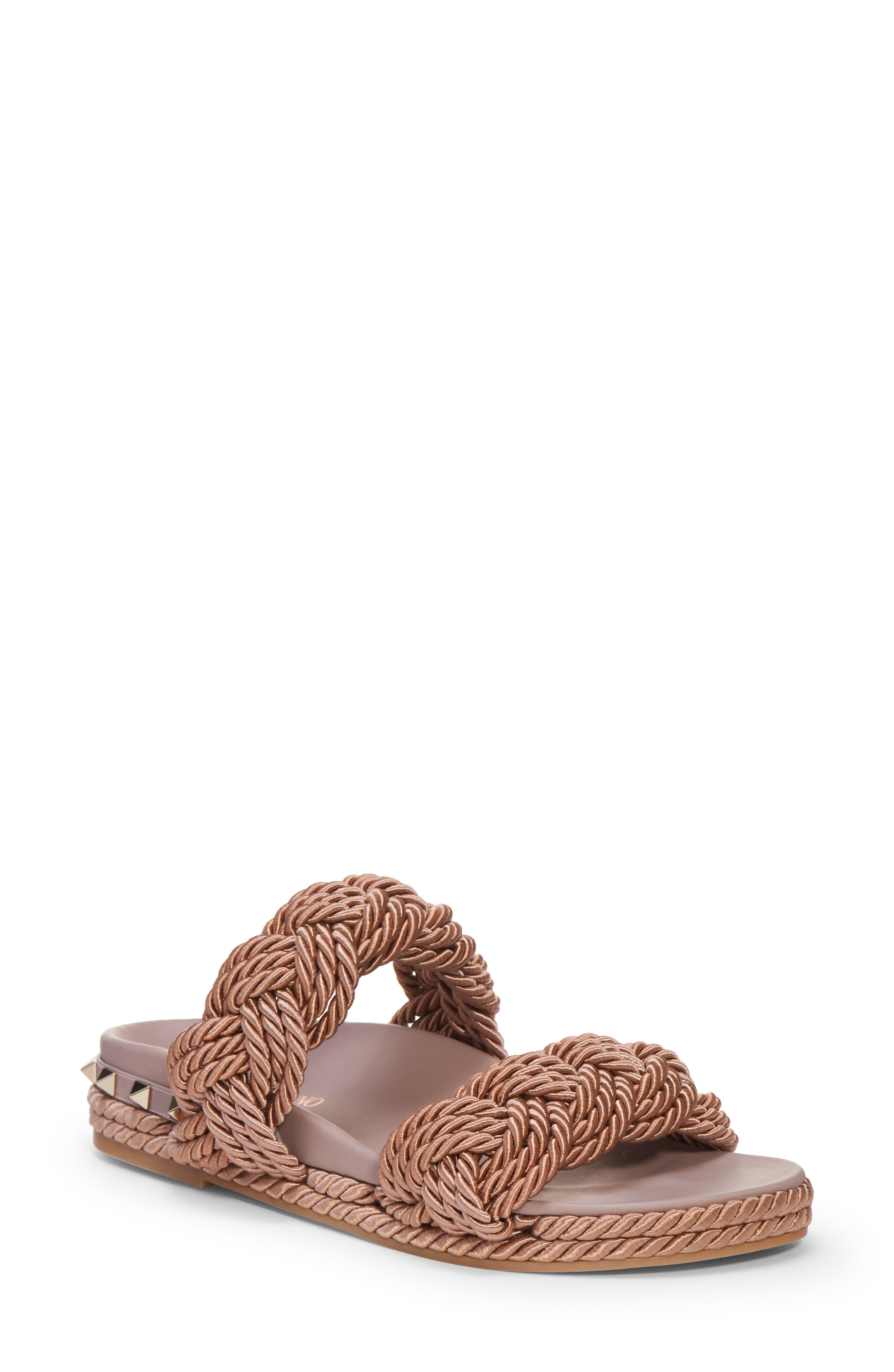 Valentino Garavani Valentino Torchon Rockstud Slide Sandal, Main, color, 