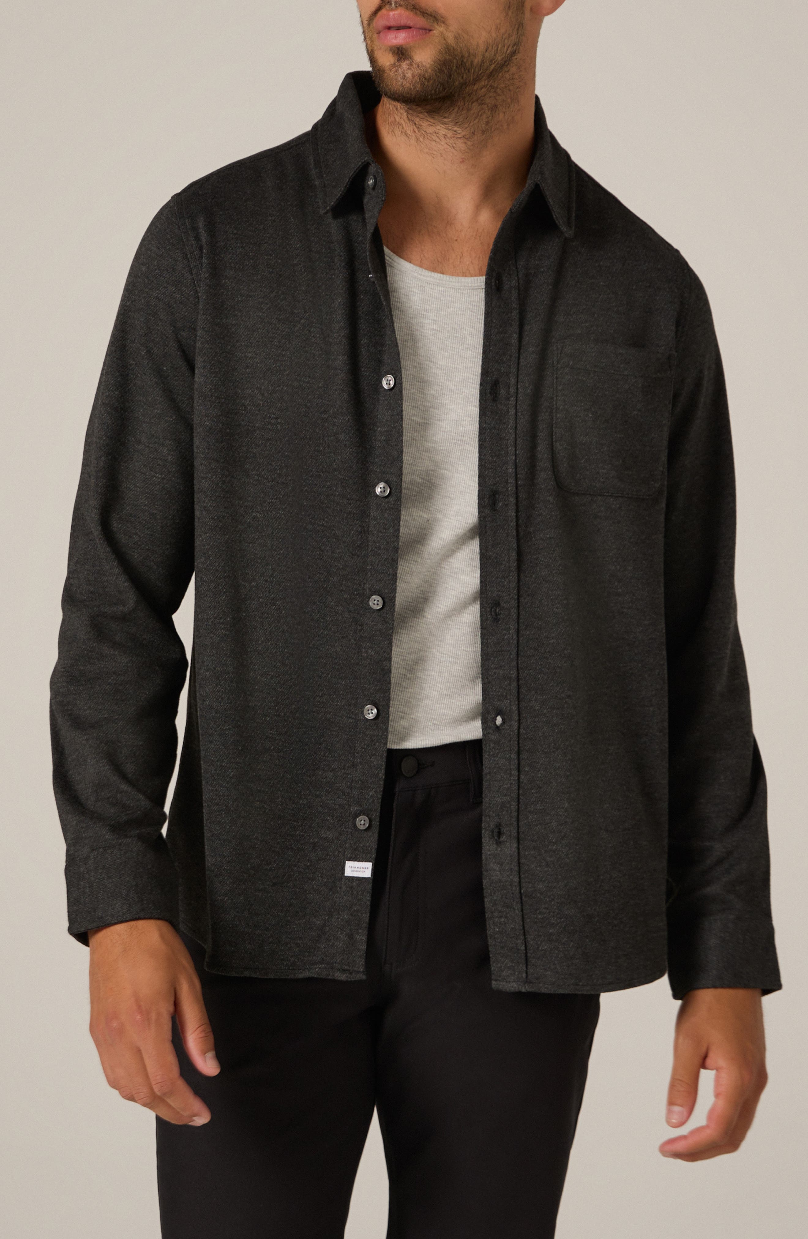 Generation Heather Knit Button-Up Shirt