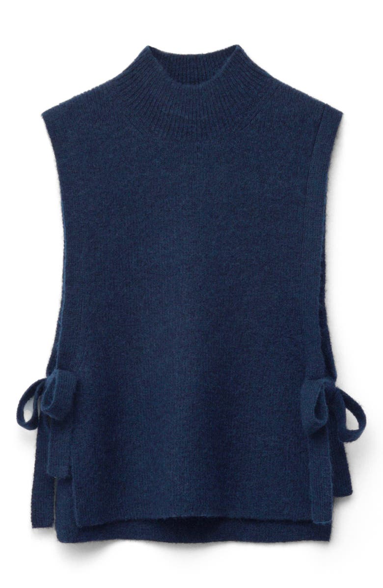 & Other Stories Wool & Mohair Side Tie Bib Vest, Alternate, color, Blue Dark