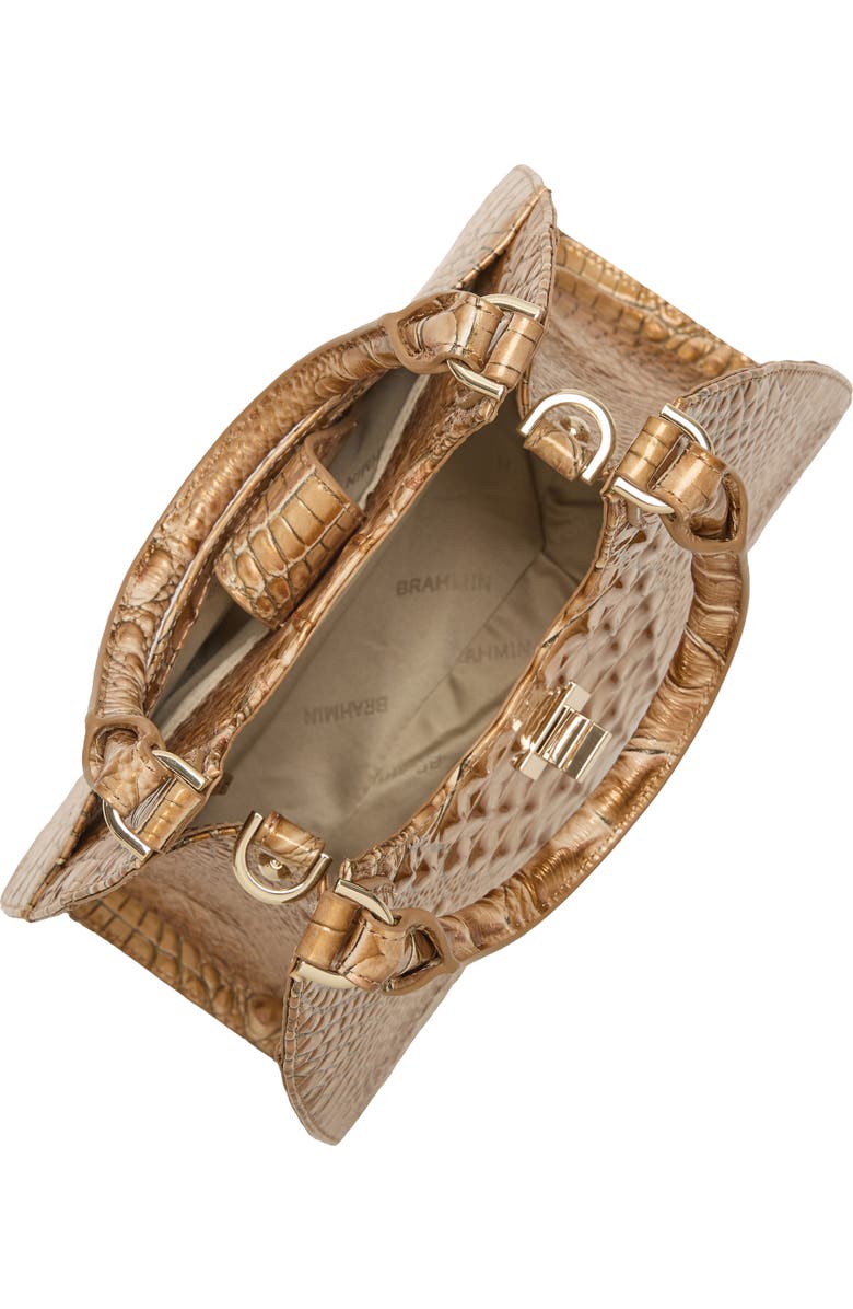 Brahmin Adrian Croc Embossed Leather Shoulder Bag, Alternate, color,