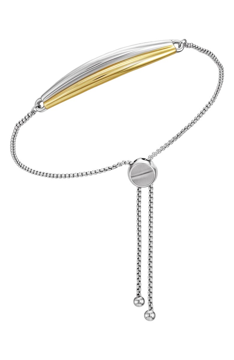Vince Camuto Two-Tone Curved Bar Slider Bracelet, Main, color, Two-Tone