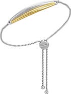 Vince Camuto Two-Tone Curved Bar Slider Bracelet