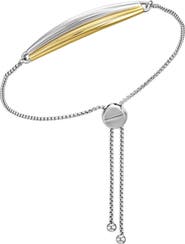 Vince Camuto Two-Tone Curved Bar Slider Bracelet