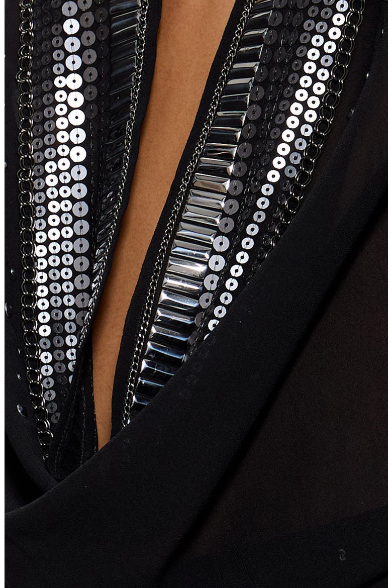 Lumae Embellished Minidress, Alternate, color, BLACK