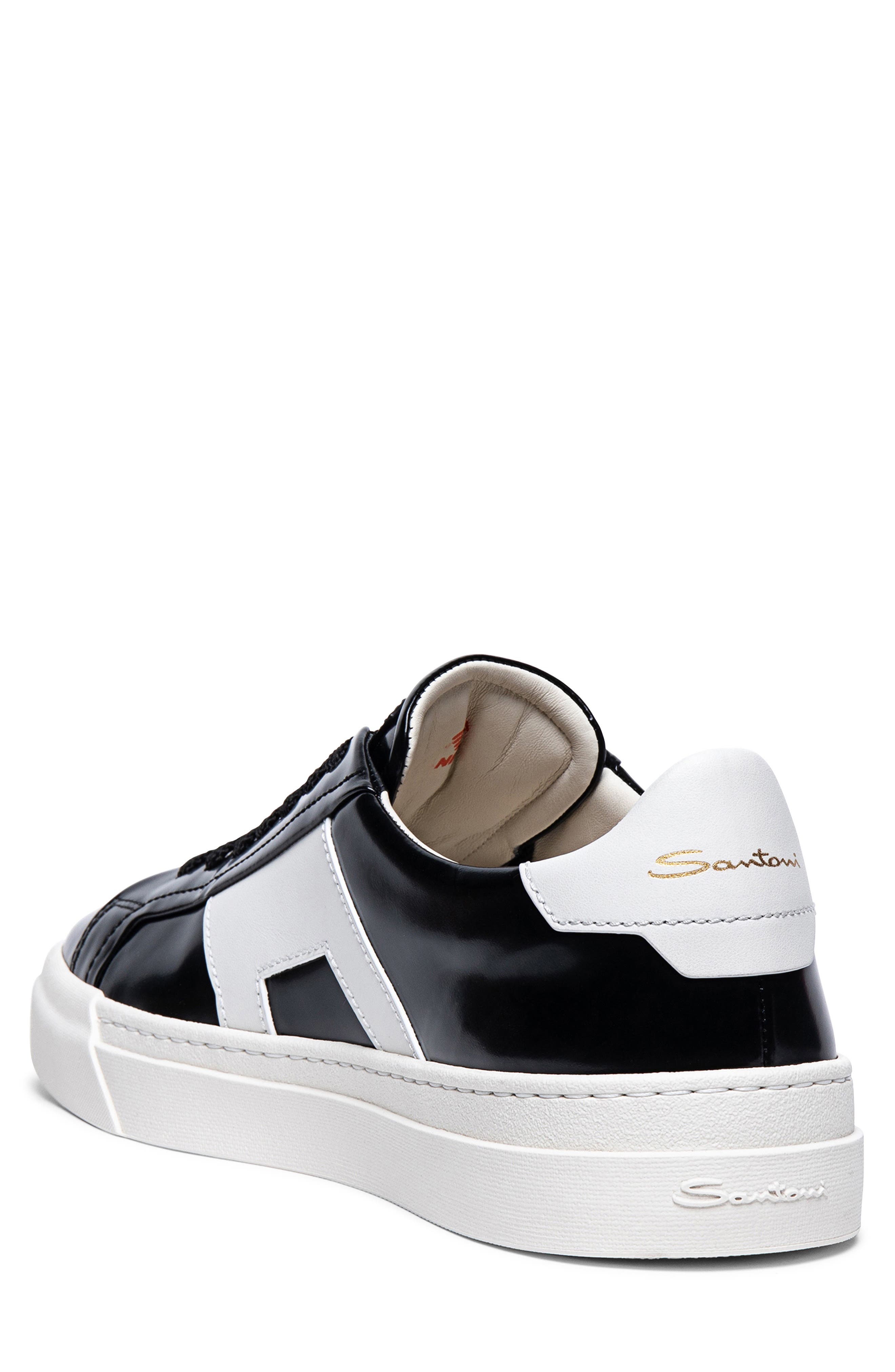 Santoni Double Buckle Inspired Sneaker, Alternate, color, 