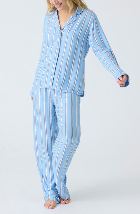 Stripe Hype Pajamas & Head Wrap Set