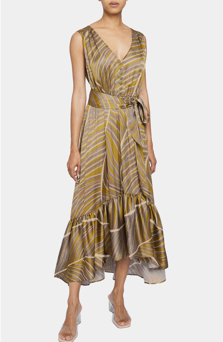 Santorelli LANITA Sleeveless Fit and Flare Hi Lo Dress, Main, color, Coconut