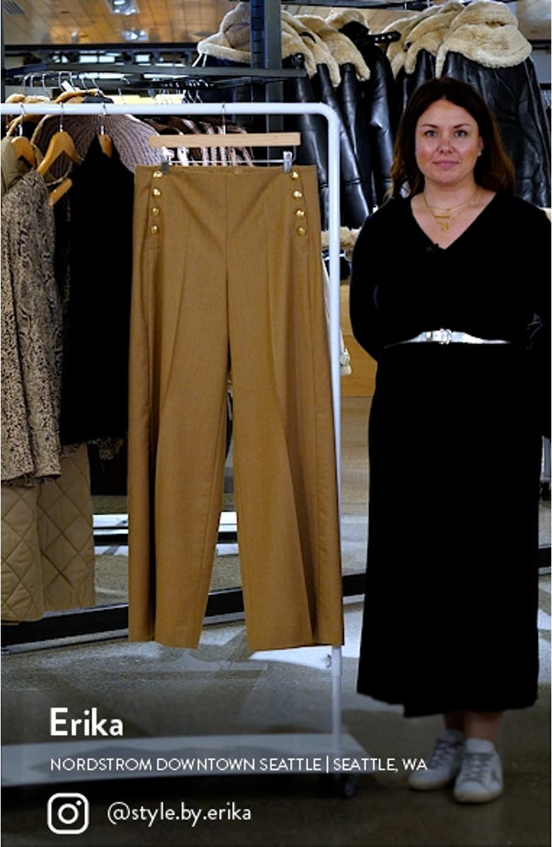 Tocalita Flare Leg Stretch Wool Trousers, sales video thumbnail