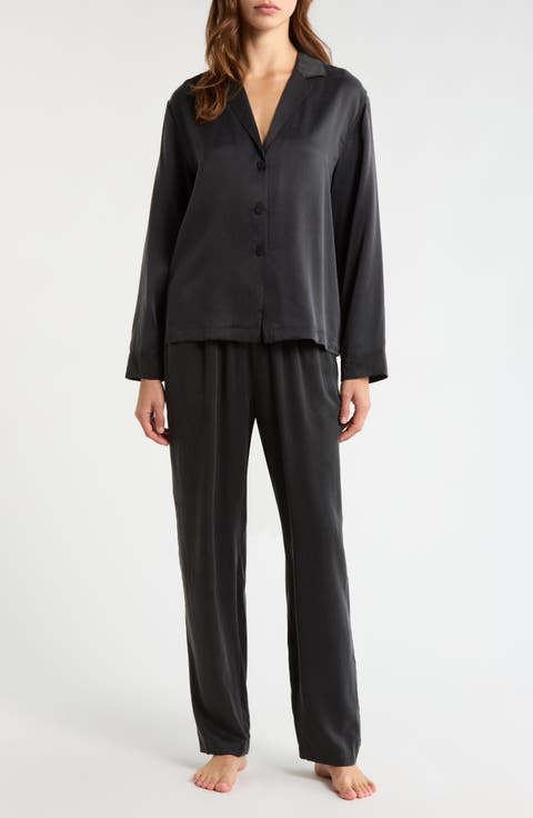 Print Washable Silk Pajamas