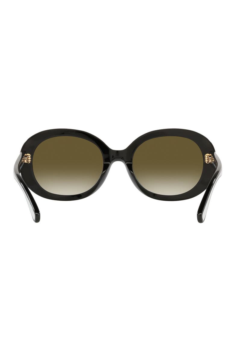 52mm Gradient Oval Sunglasses, Alternate, color, BLACK / OLIVE GRADIENT