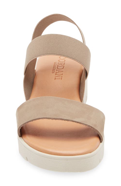 Cordani Morgan Slingback Platform Wedge Sandal In Taupe