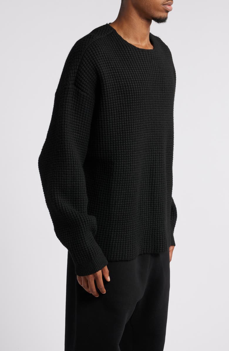 Fear of God Essentials Gender Inclusive Heavy Waffle Knit Crewneck Sweater, Alternate, color, 