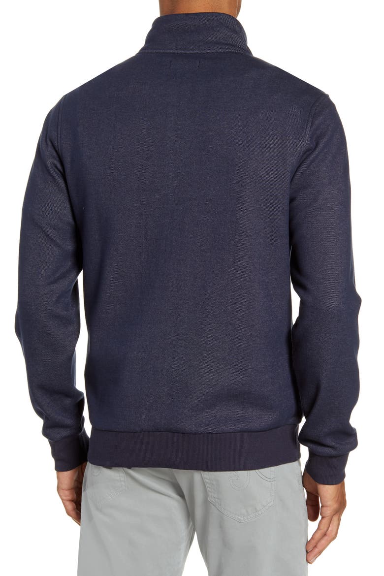 Braemore Fleece Lined Quarter Zip Pullover, Alternate, color, NAVY