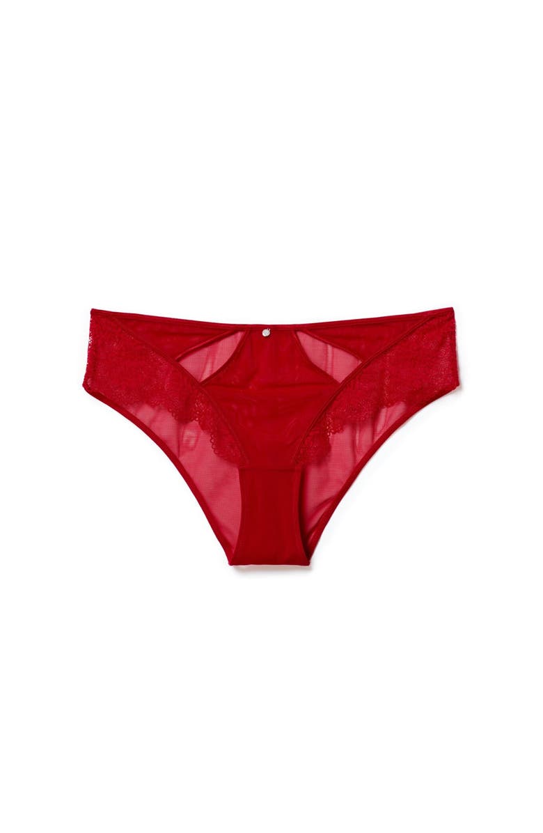 Adore Me Sylvia Cheeky Panties, Alternate, color, Dark Red