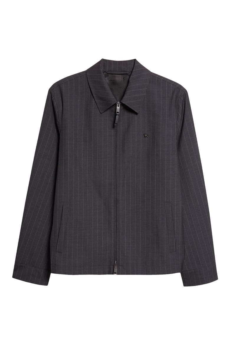 Bloomsbury Pinstripe Wool Jacket, Main, color, IRON GREY STRIPE