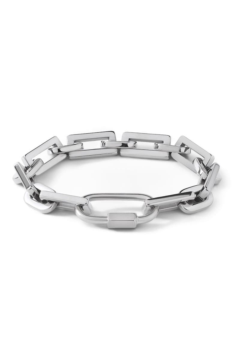 Ora Ana The Bailey Lock Bracelet, Main, color, Silver