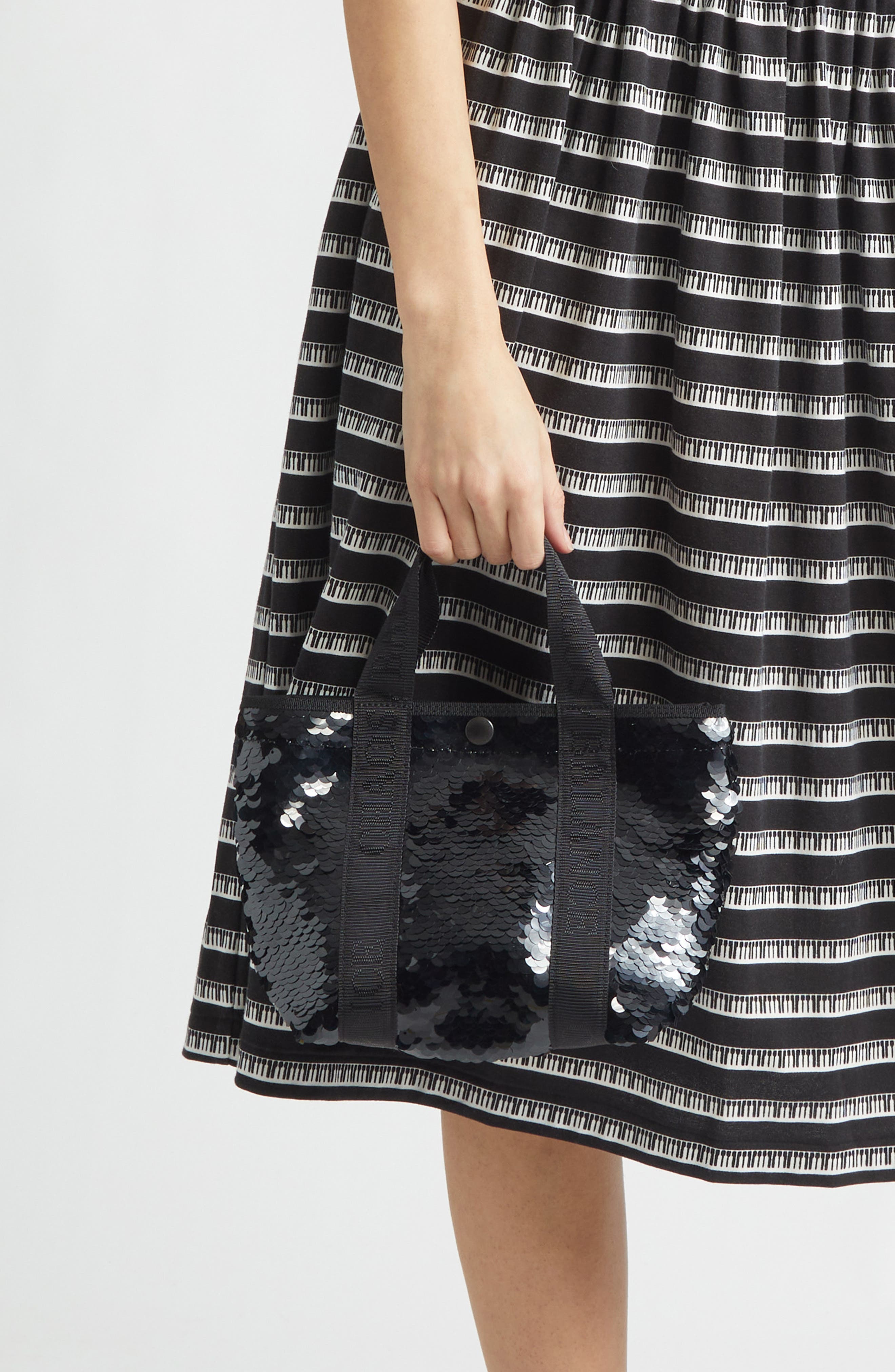 Undercover CHAOS/BALANCE Paillette Tote, Alternate, color, Black