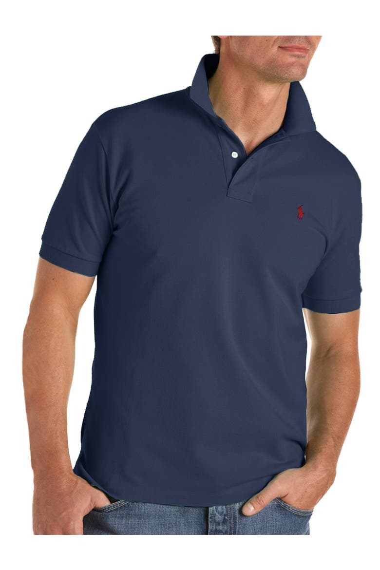 Big & Tall Mesh Polo Shirt, Alternate, color, NEW NEWPORT NAVY