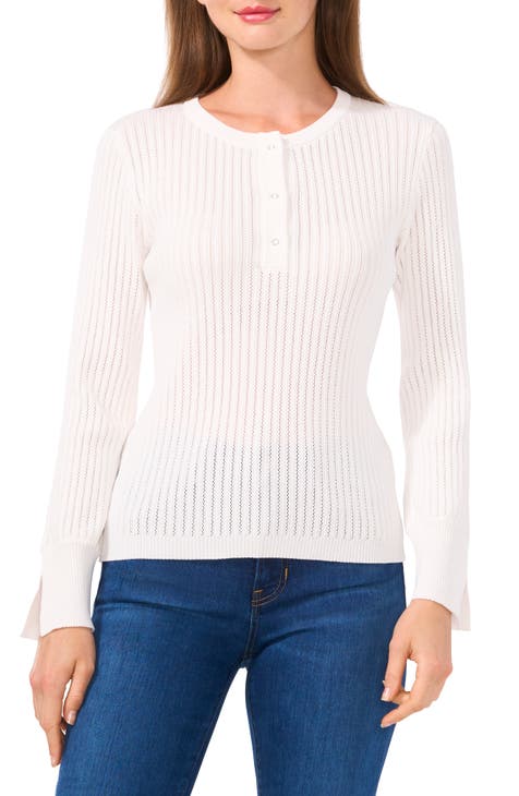 Pointelle Scallop Henley