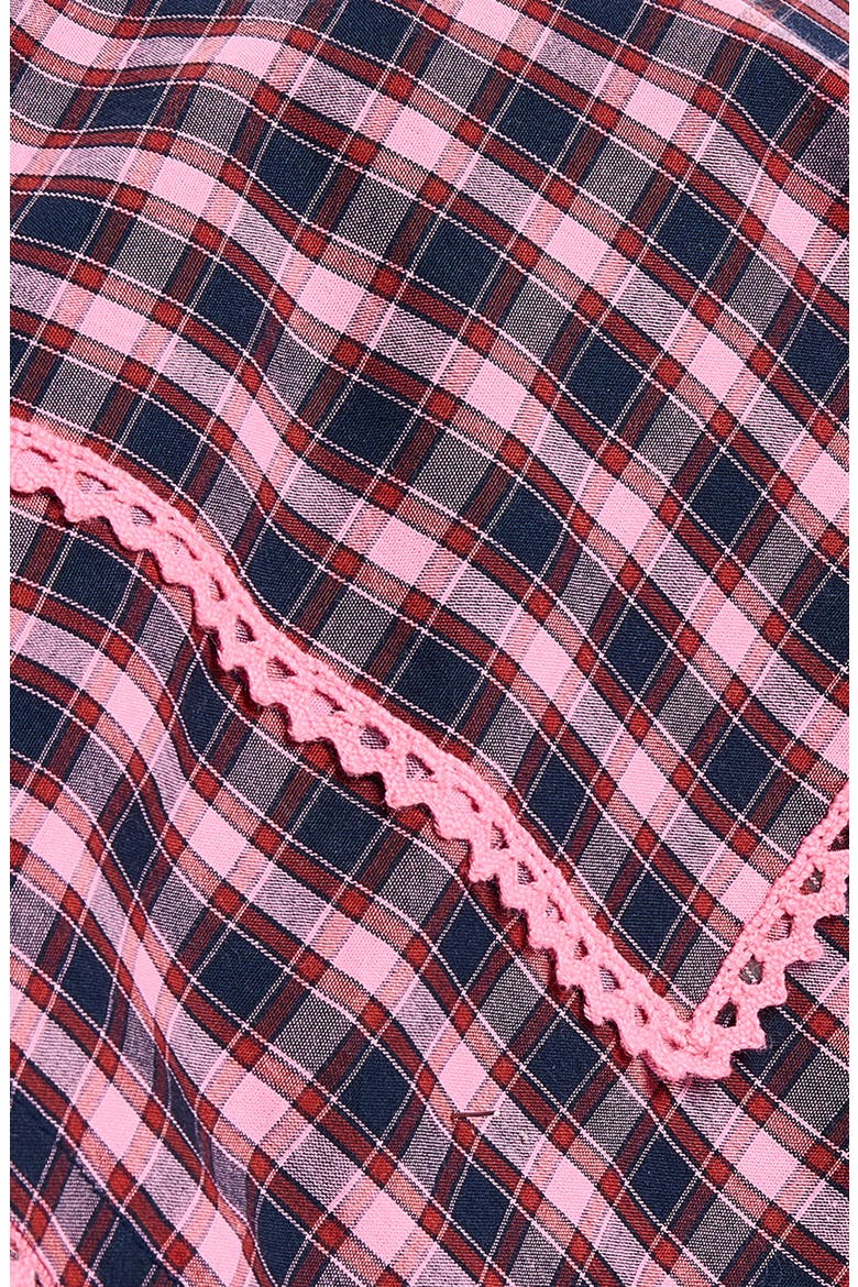 Check Organic Cotton Bandana, Alternate, color, MAGENTA