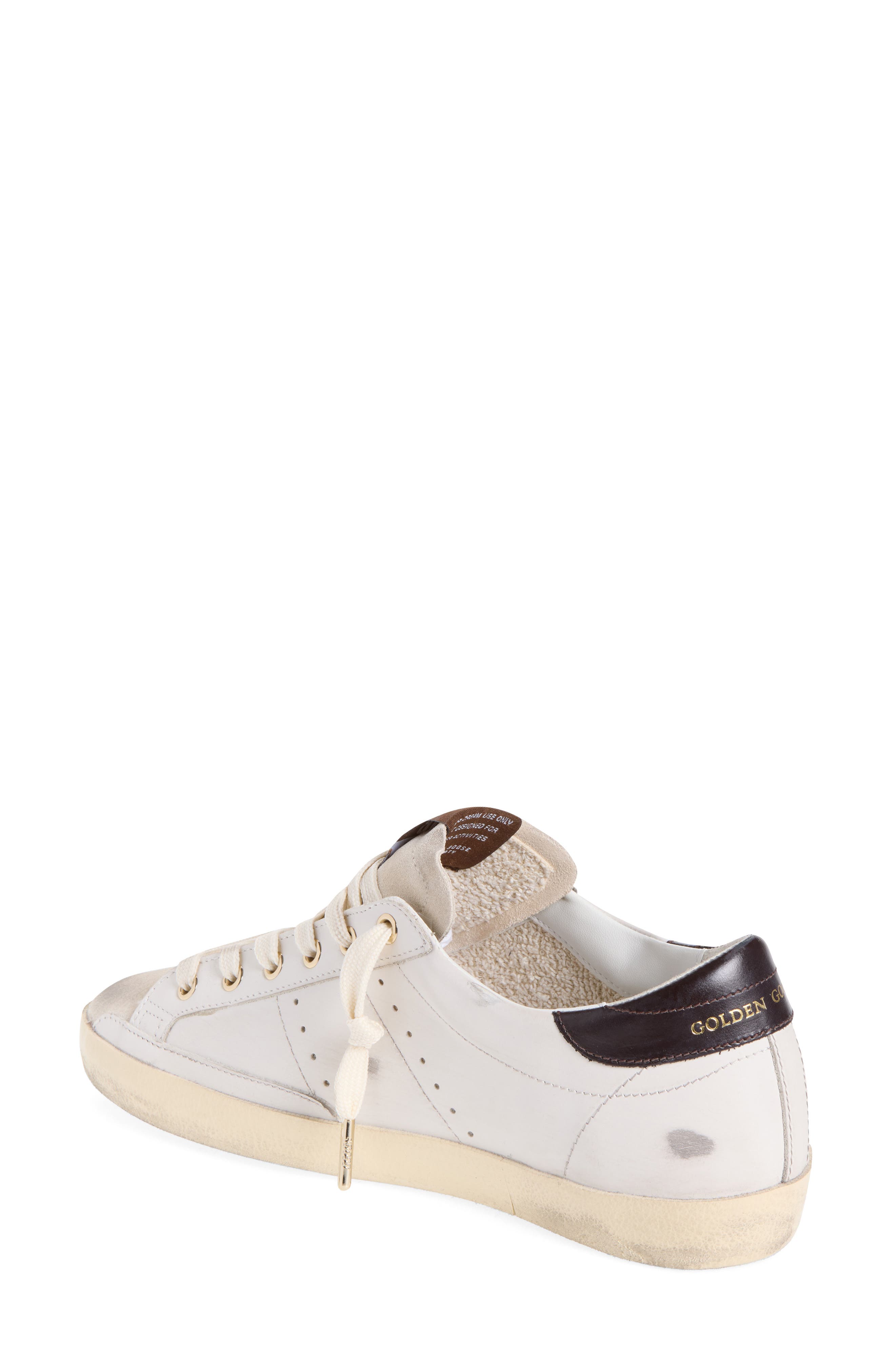 x Swarovski Super-Star Sneaker, Alternate, color, WHITE/ COFFEE BROWN/ SEEDPEARL