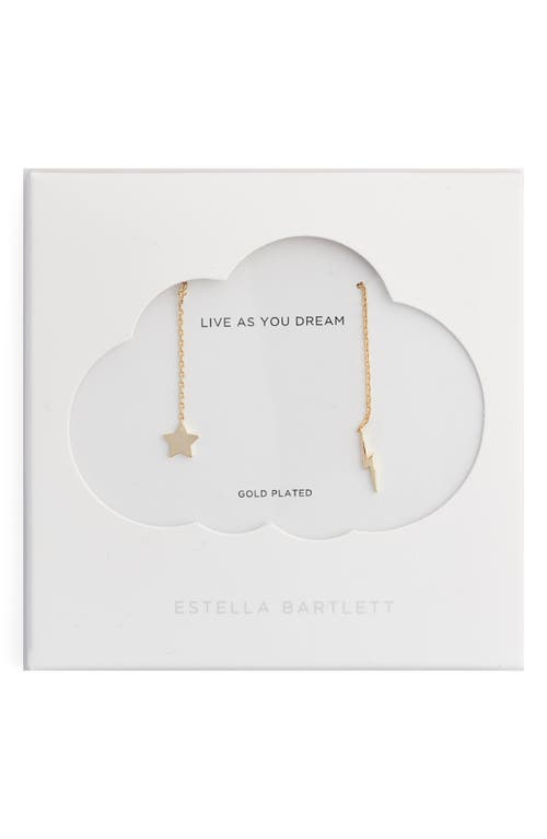 Estella Bartlett Star & Lightning Bold Threader Earrings
