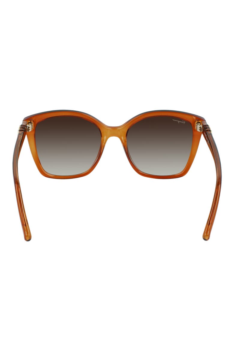 Gancini 54mm Rectangular Sunglasses, Alternate, color, CRYSTAL CARAMEL