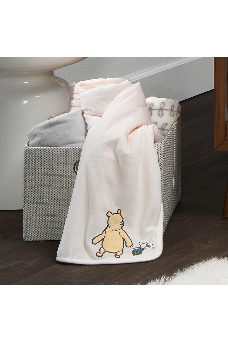 Disney Baby Storytime Pooh Ultra Soft Fleece Baby Blanket, Alternate, color, Cream