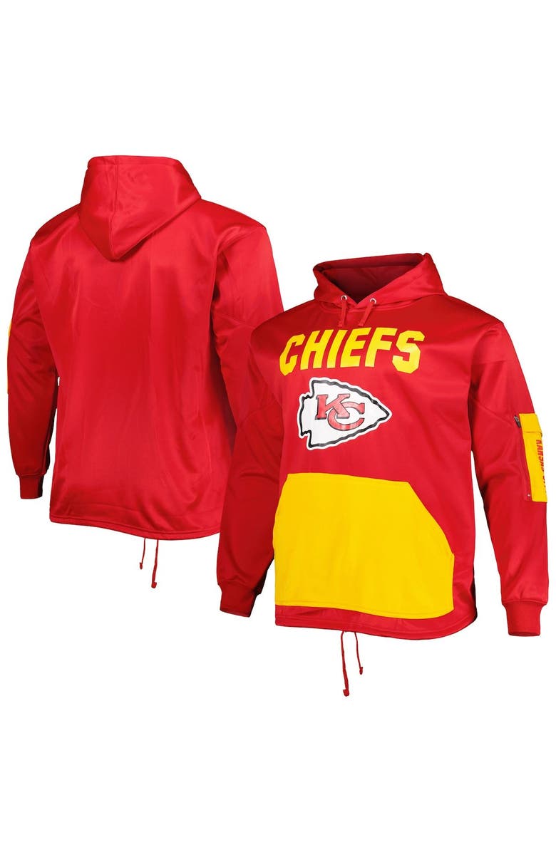 FANATICS Men's Fanatics Branded Red Kansas City Chiefs Big & Tall Pullover Hoodie, Main, color,