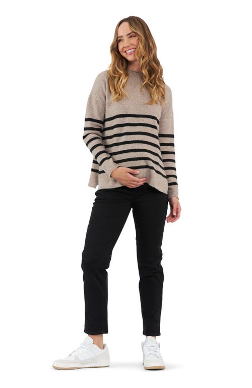 Ripe Maternity Gerrie Stripe Nursing Knit Sweater In Multi