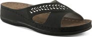 Flexus by Spring Step Rhinestone Wedge Slide Sandal