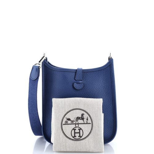 Pre-owned Hermes Hermes Evelyne Bag Gen Iii Clemence Tpm In Blue