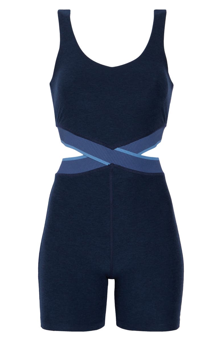 Beyond Yoga Space Dye in the Mix Biker Jumpsuit, Alternate, color, Nocturnal Navy