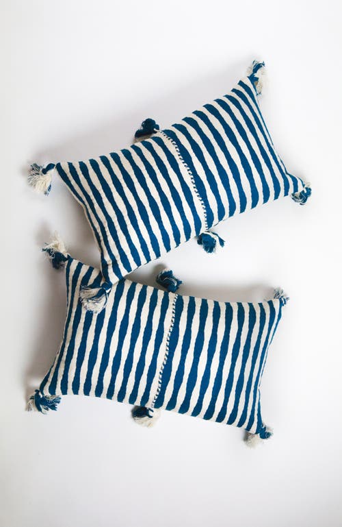 ARCHIVE NEW YORK ARCHIVE NEW YORK ANTIGUA CLASSIC STRIPED HANDWOVEN COTTON THROW PILLOW
