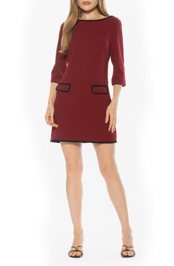 Alexia Admor River Contrast Minidress In Brown