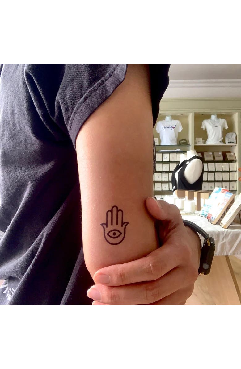 Conscious Ink Hamsa Access Cap + Ink, Alternate, color, Faded Grey