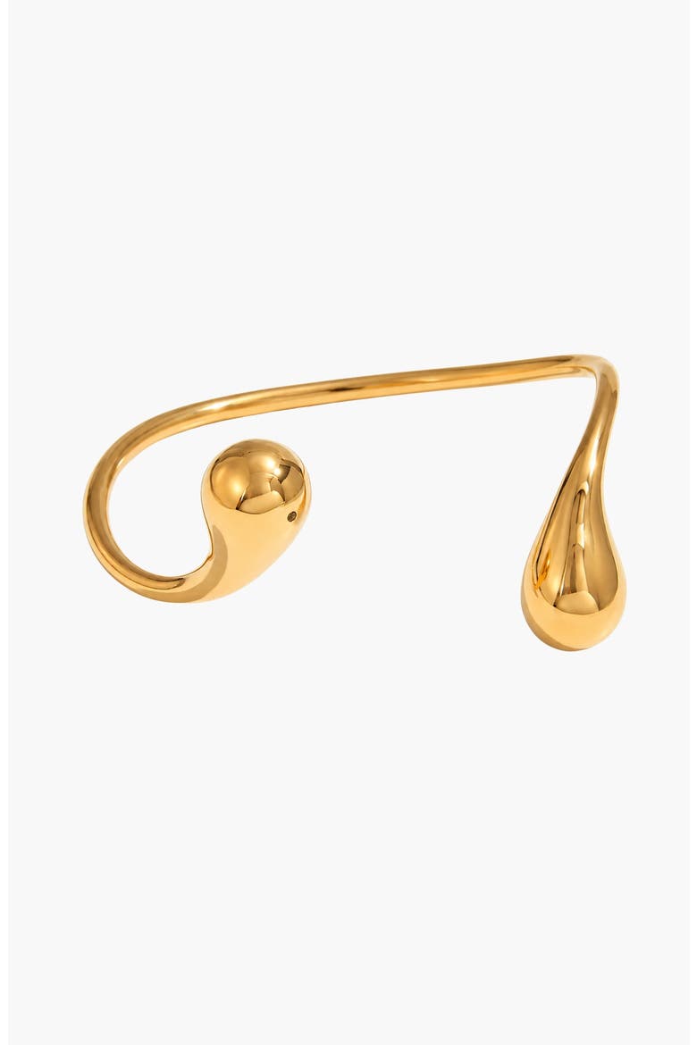 Sculptural Open Bangle, Main, color, Gold
