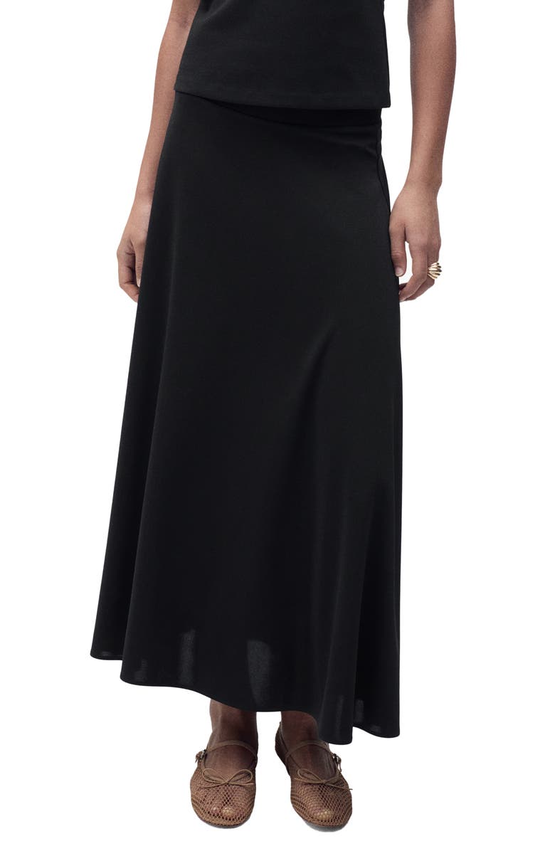 MANGO Knit Midi Flare Skirt, Main, color, 