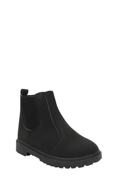 Kids' Elastic Side Zip Faux Leather Bootie