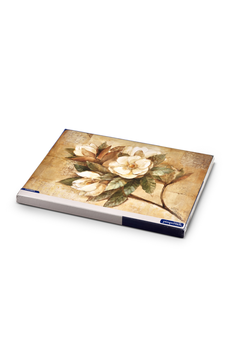 Sugar Magnolia Set of 4 Cork Back Placemats, Alternate, color, Beige