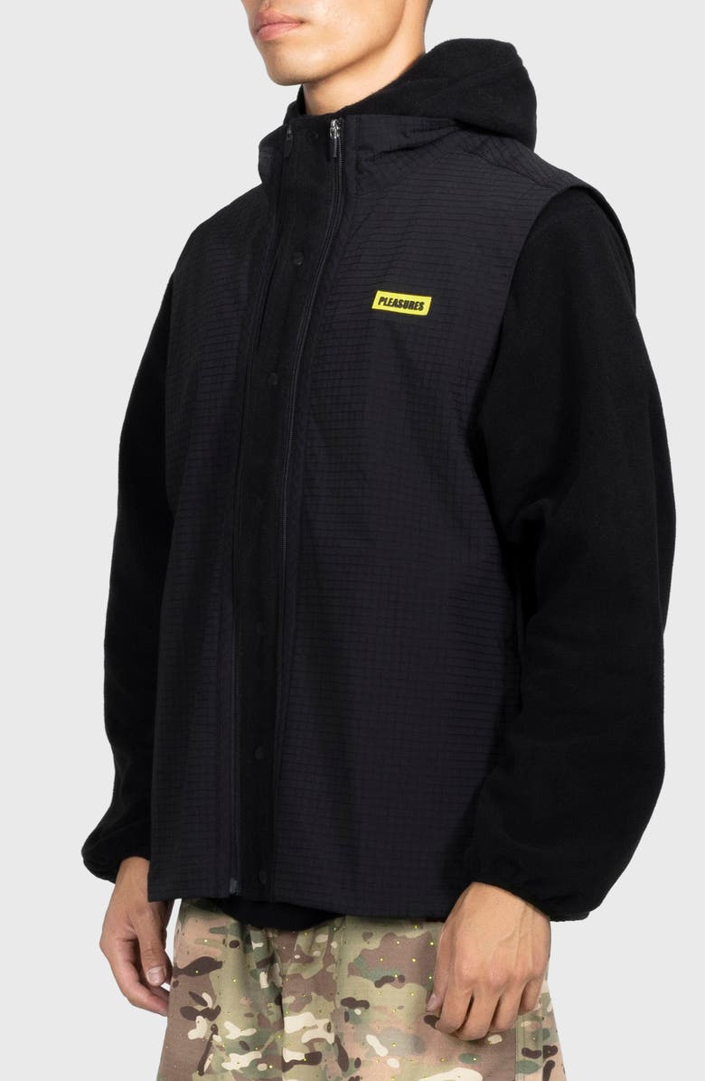 PLEASURES Overture Convertible Jacket, Alternate, color, Black