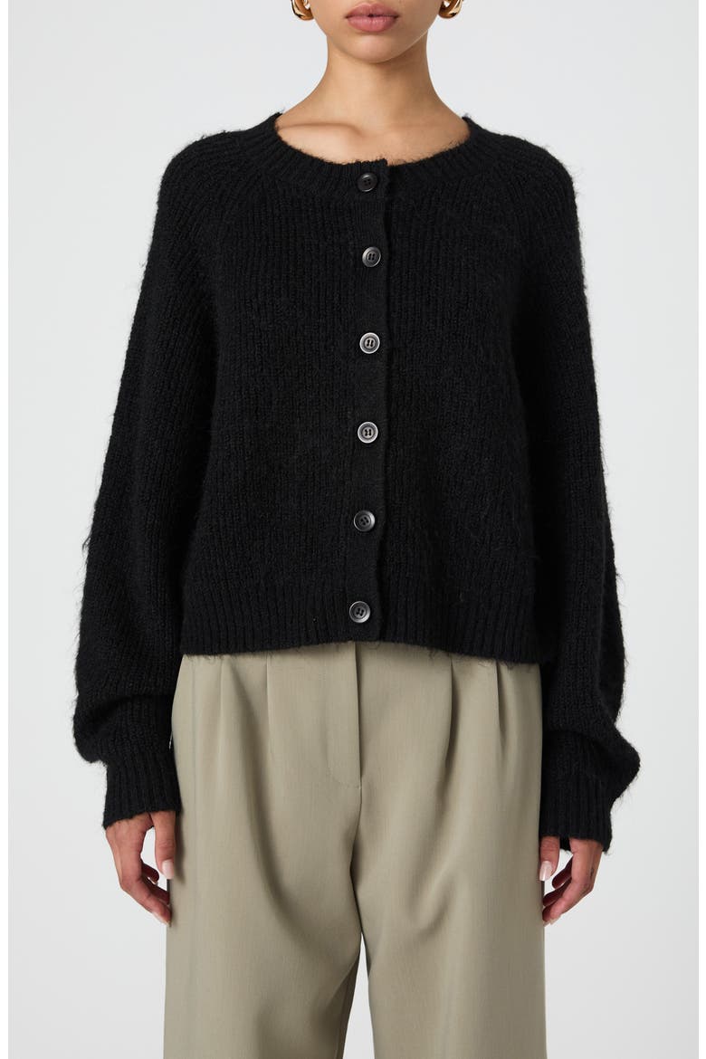 Fluffy Cardigan, Main, color, BLACK