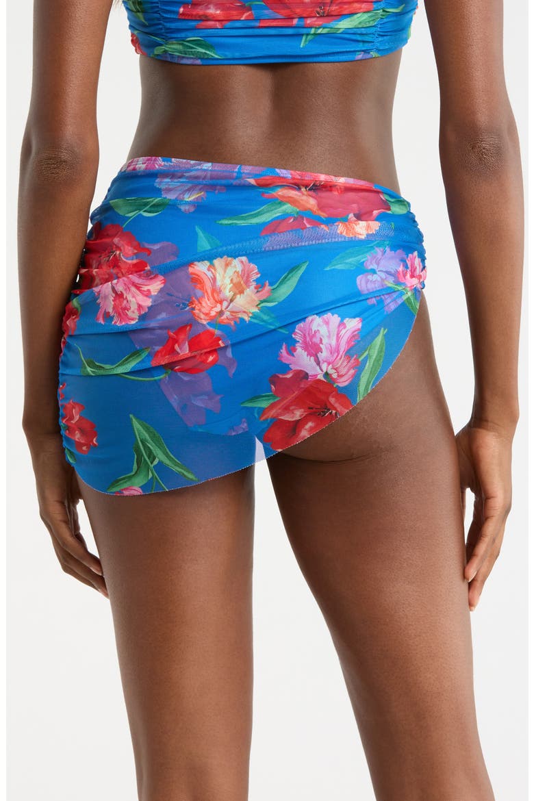 Mazina Skirted Bikini Bottoms, Alternate, color, WATERCOLOR ROCOCO BLUE/RED