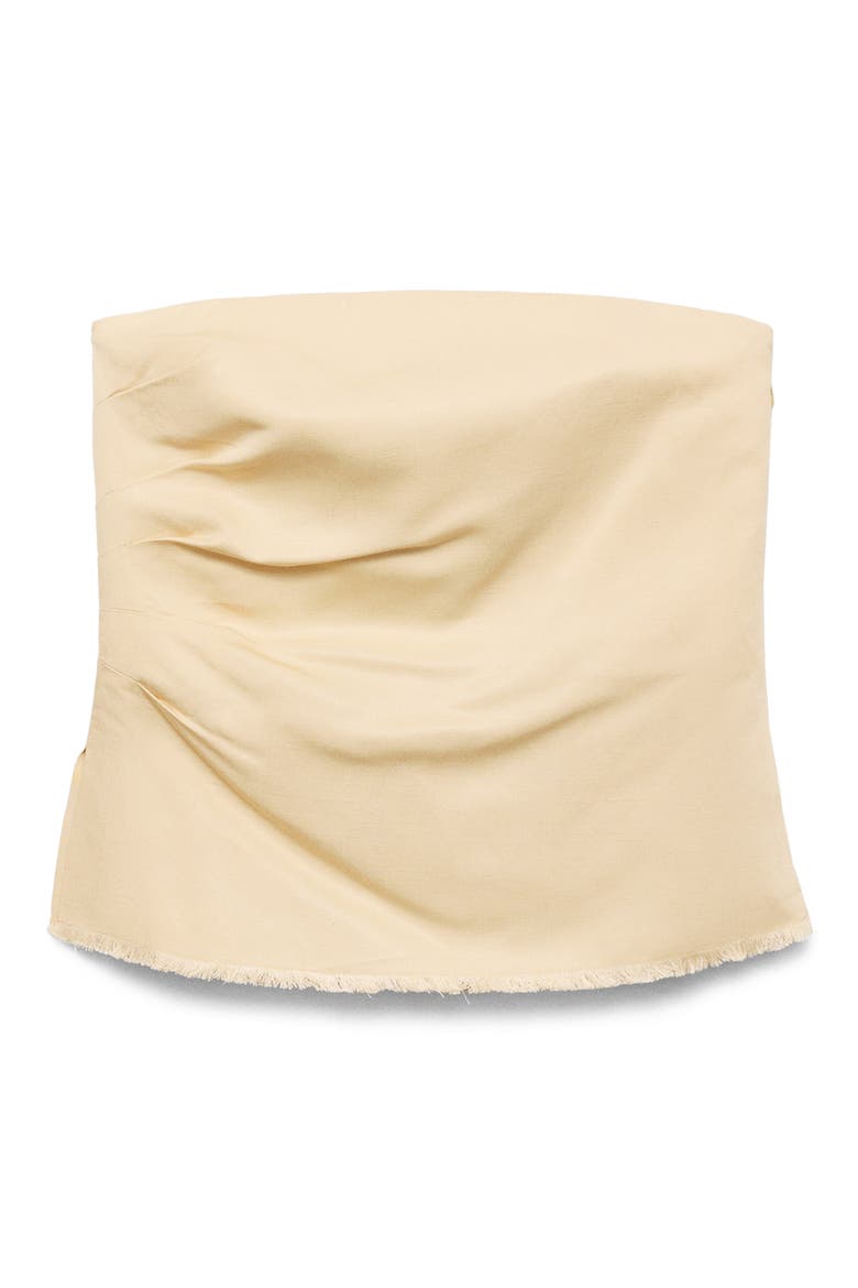 Fiona Pleated Strapless Top, Main, color, YELLOW