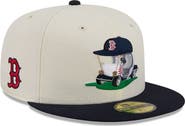 New Era Men's New Era  Cream/Navy Boston Red Sox Bullpen Cart 59FIFTY Fitted Hat