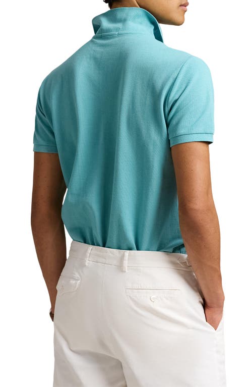 Polo Ralph Lauren Custom Slim Fit Mesh Polo Shirt In Deep Seafoam